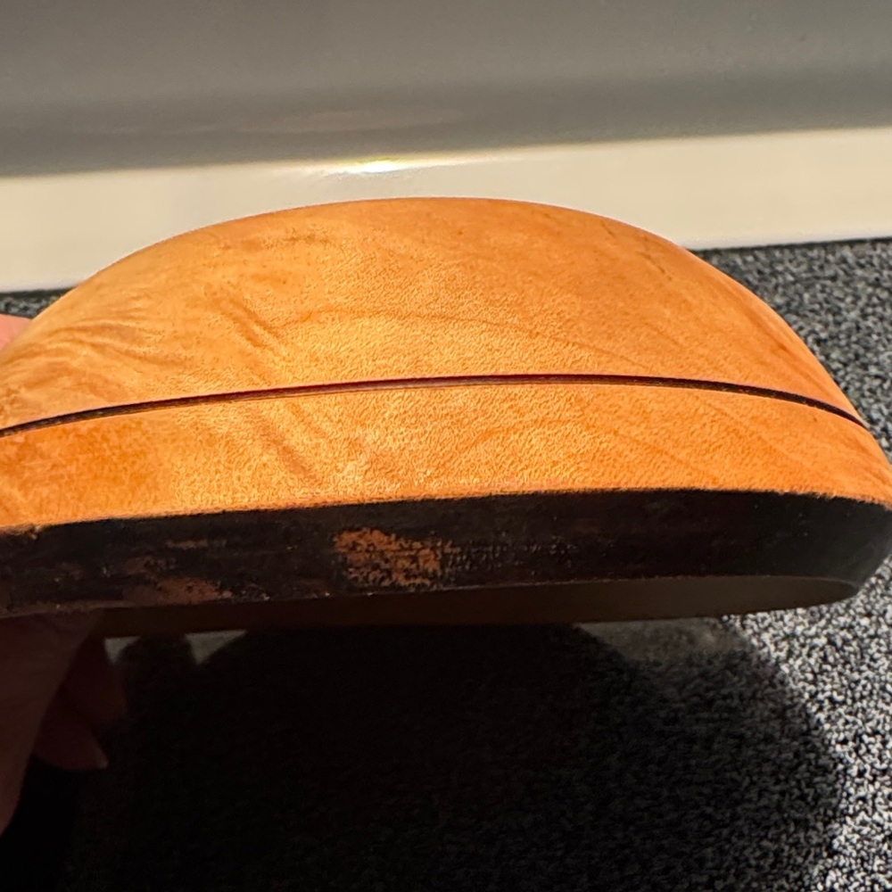 Handcrafted Wooden Bowl with Dark Rim - Picture 6 of 10